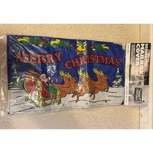 Merry Christmas Mailbox Cover Christmas Yard Decoration Santa NEW Vintage